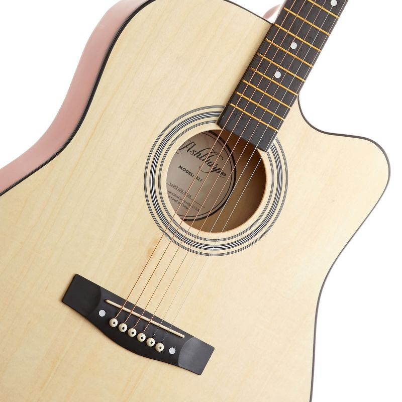 Ashthorpe 41-Inch Beginner Acoustic Guitar - Natural, Basic Starter Kit with Gig Bag and Accessories