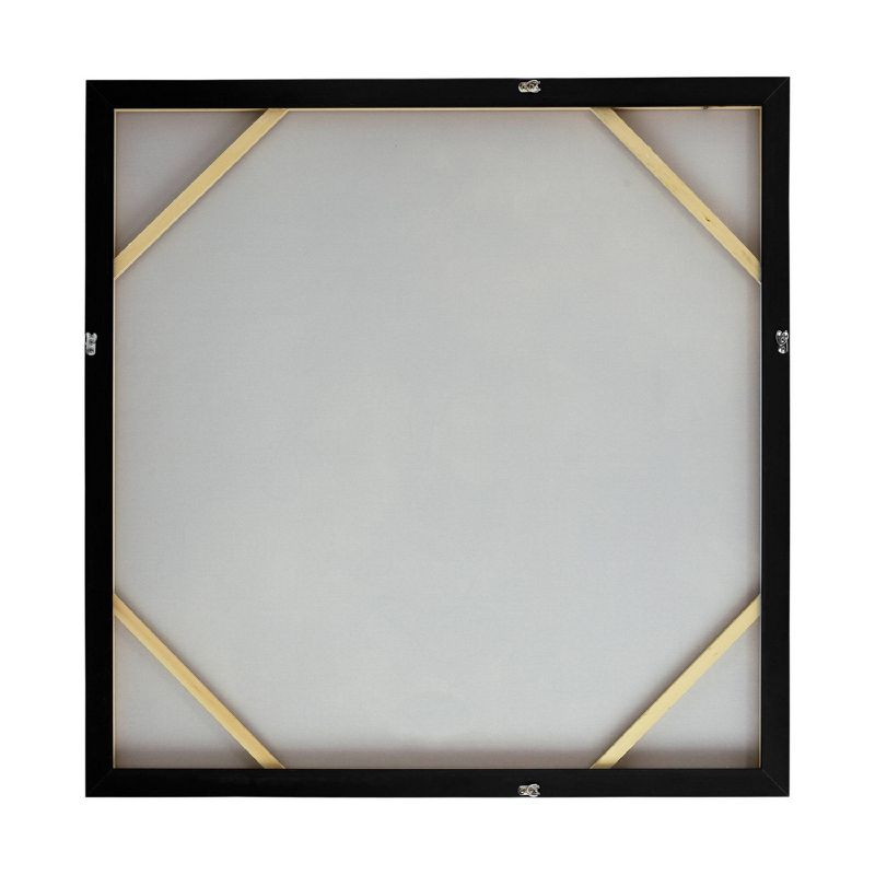 40"x40" The Eye of The Peacock Hand Painted Wall Art Blue/Champagne: A&B Home, Art Deco Style, Vertical Orientation