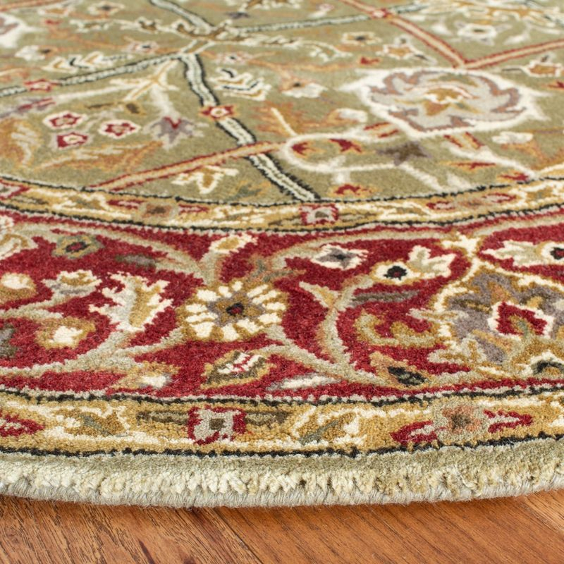 Persian Legend PL819 Hand Tufted Round Traditional Area Rug - Light Green/Rust - 6' Round Safavieh.