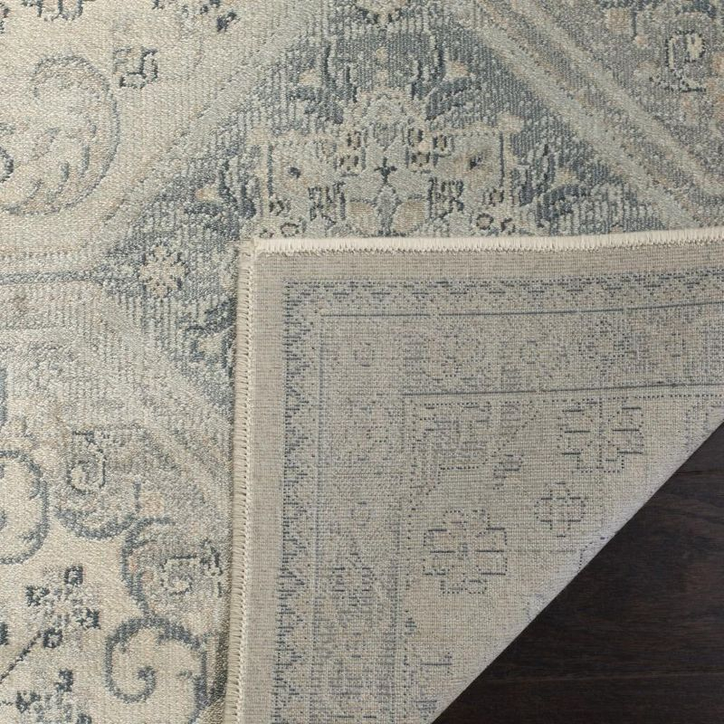 Vintage VTG128 Power Loomed Indoor Area Rug - Cream/Blue - 6'x6' - Safavieh.
