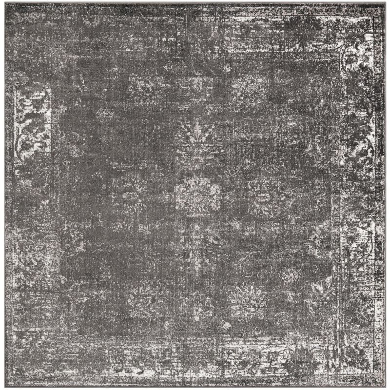 Unique Loom 8' 0 x 8' 0 Sofia Casino Dark Gray Area Rug