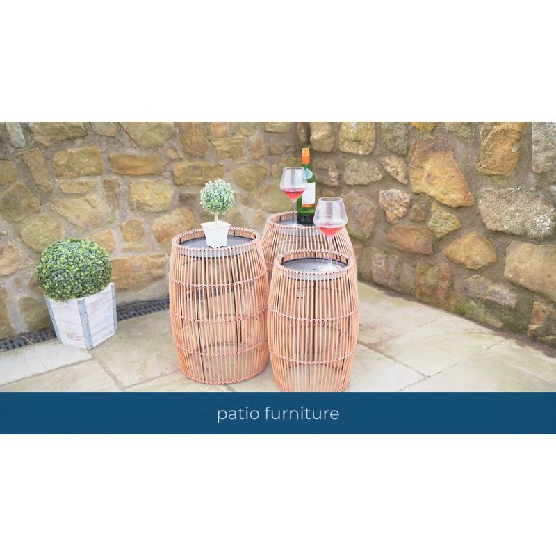 Teamson Home 32.1" Tiered Lion Head Stone LED Outdoor Water Fountain