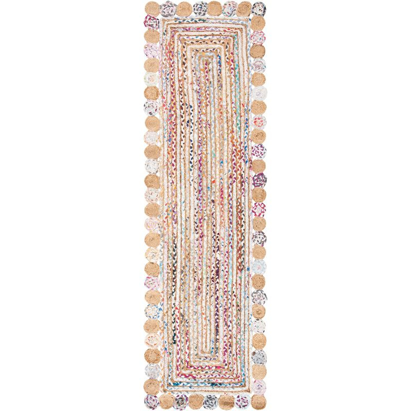 Cape Cod CAP201 Woven Indoor Runner Rug - Beige/Multi - 2'3"x14' - Safavieh