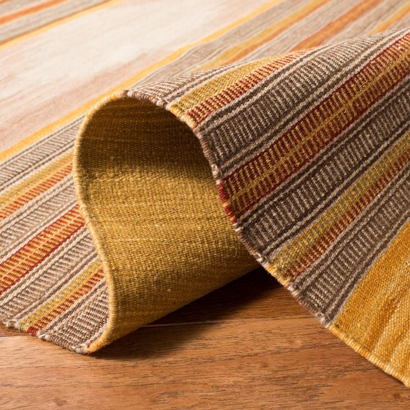 Kilim NVK175 Hand Woven Area Rug - Natural/Multi - 7'x7' - Safavieh.