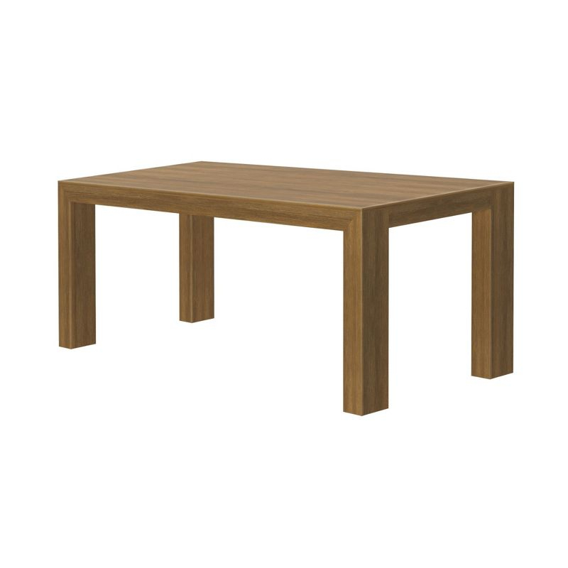 Plank+Beam 72" Modern Dining Table for 6, Solid Wood Rectangular Dining Table for Kitchen/Dining Room, Pecan Wirebrush