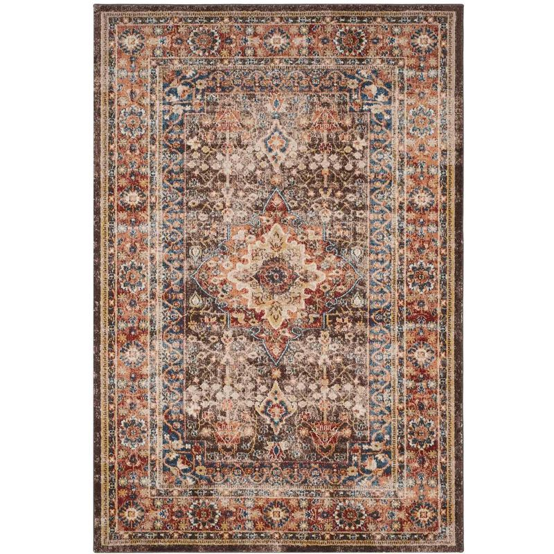 Bijar BIJ652 Power Loomed Indoor Area Rug - Brown/Rust - 5'3"x7'6" - Safavieh