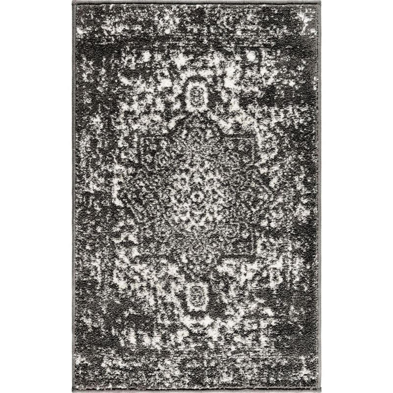 Unique Loom 2' 0 x 3' 1 Dark Gray Richmond Medallion Area Rug