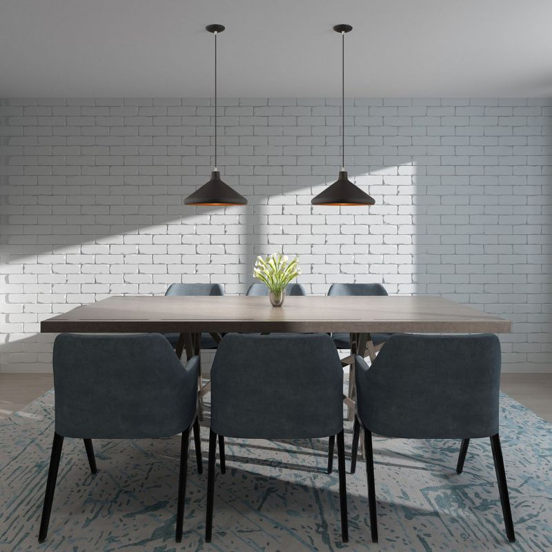 Livex Lighting Metal Shade 1 - Light Chandelier in  Brushed Aluminum