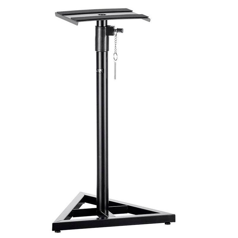 Monoprice Studio Monitor Speaker Stands (Pair) 130 lbs. Weight Capacity, Adjustable Height From 27in-45in - Stage Right Series