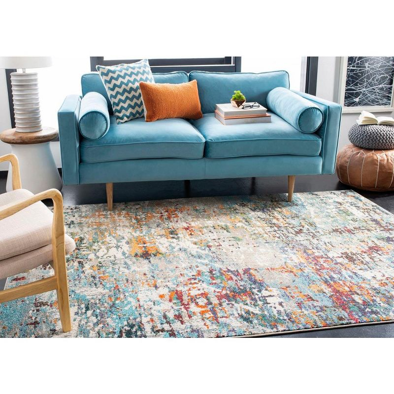 Madison MAD471 Power Loomed Indoor Area Rug - Grey/Blue - 5'3"x7'6" - Safavieh