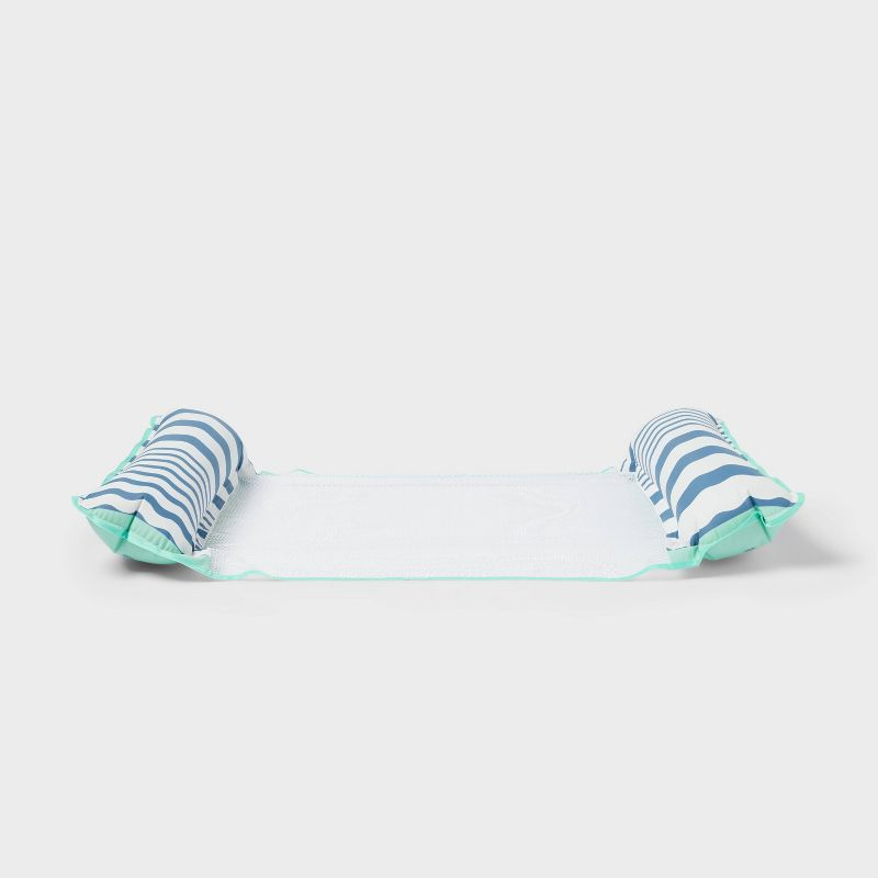 Water Hammock Pool Lounger Blue Stripes - Sun Squad™
