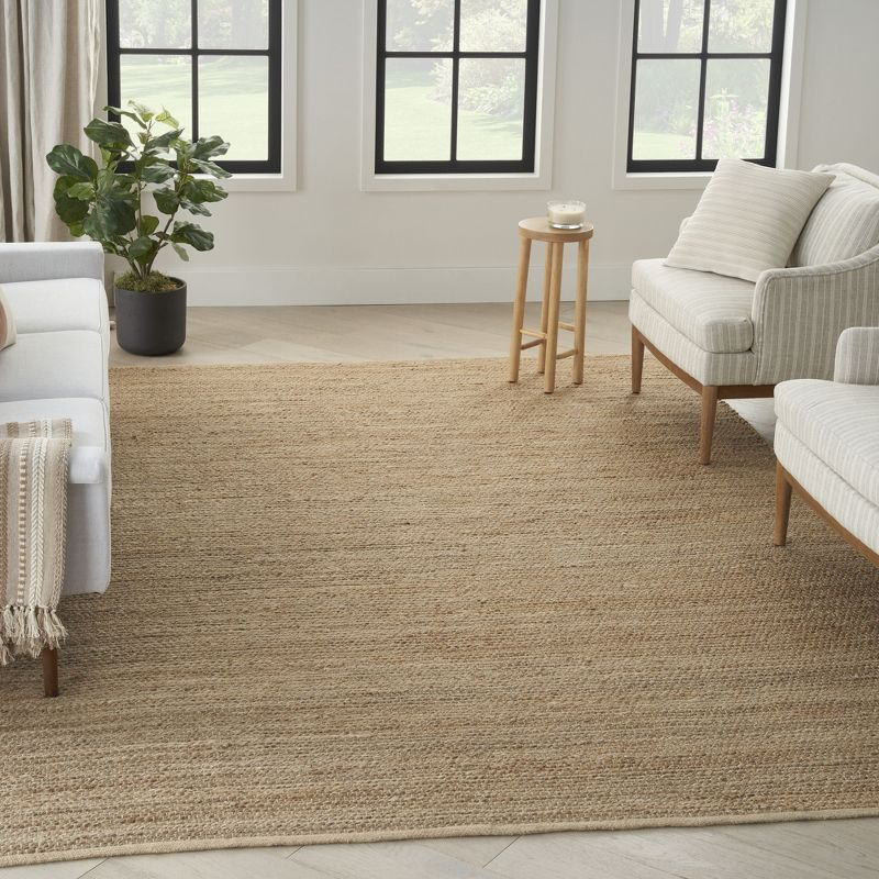 Nourison Hand Woven Natural Jute Rug Natural 8' x 10'