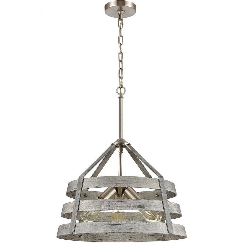Elk Home Brigantine 3 - Light Chandelier in  Weathered Driftwood