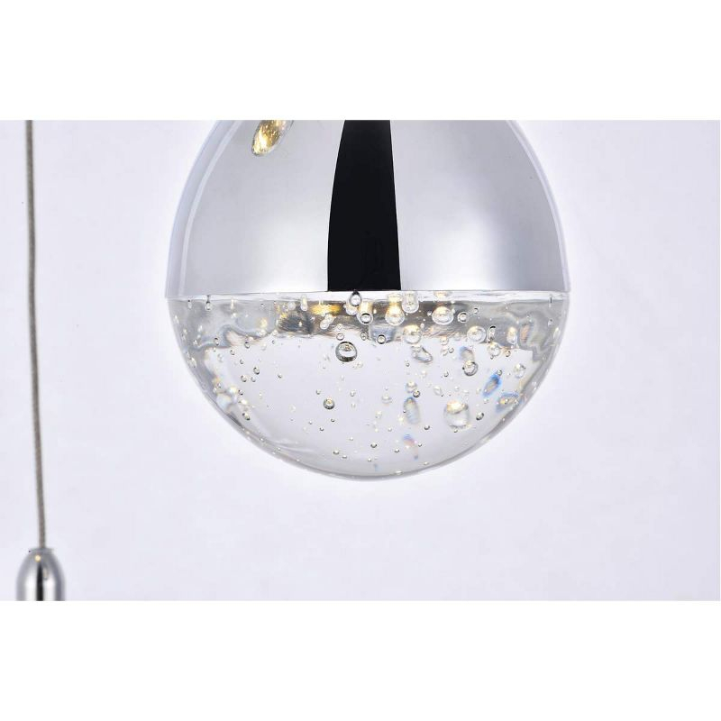 Elegant Lighting Amherst Collection LED 3-light chandelier 12in x 9in chrome finish