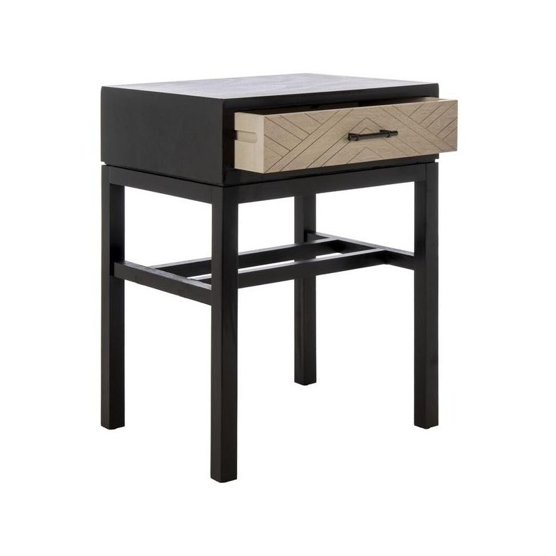 Ajana 1 Drawer Accent Table - Black - Safavieh.
