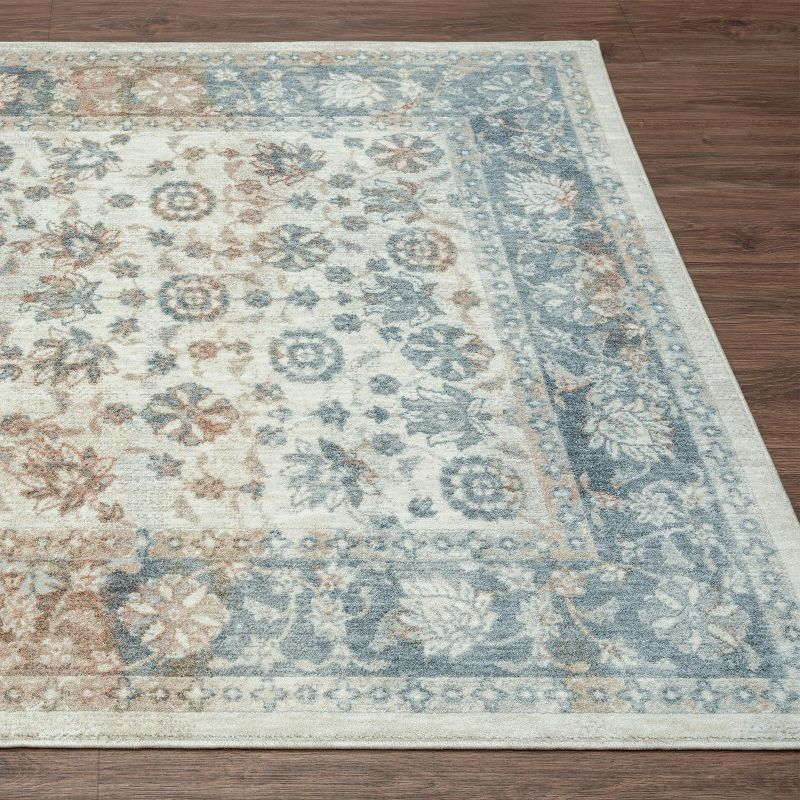 Luxe Weavers Floral Oriental Ivory 5x7 Area Rug