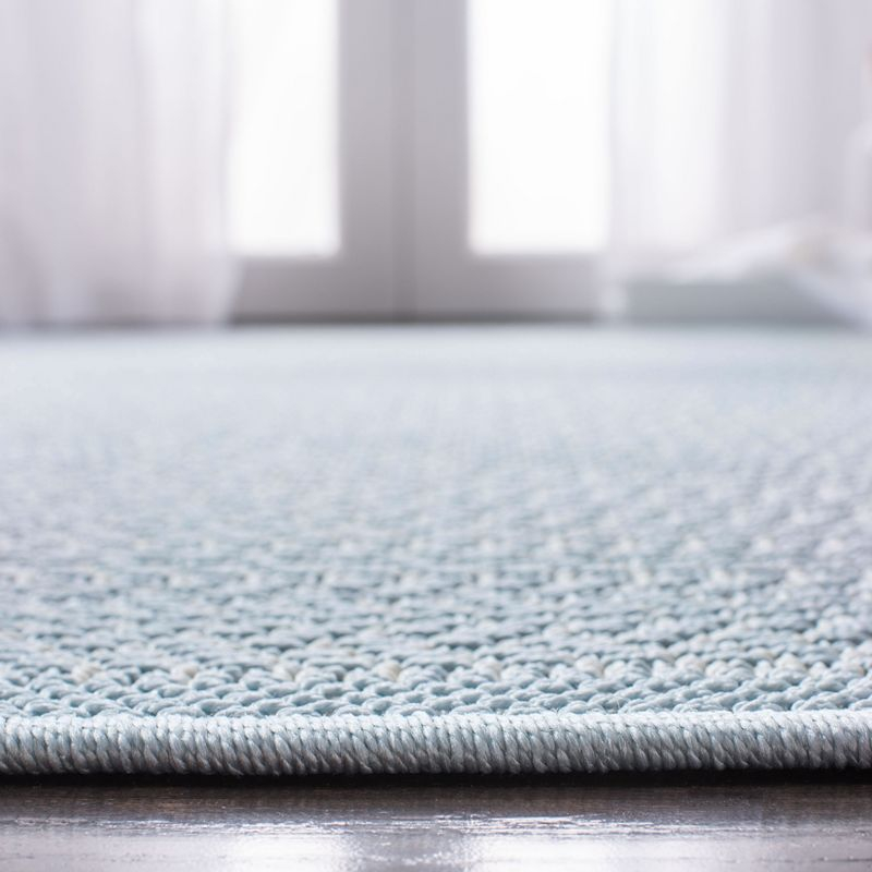Bermuda BMU811 Power Loomed Indoor/Outdoor Area Rug - Light Blue/Ivory - 5'x5' - Safavieh.