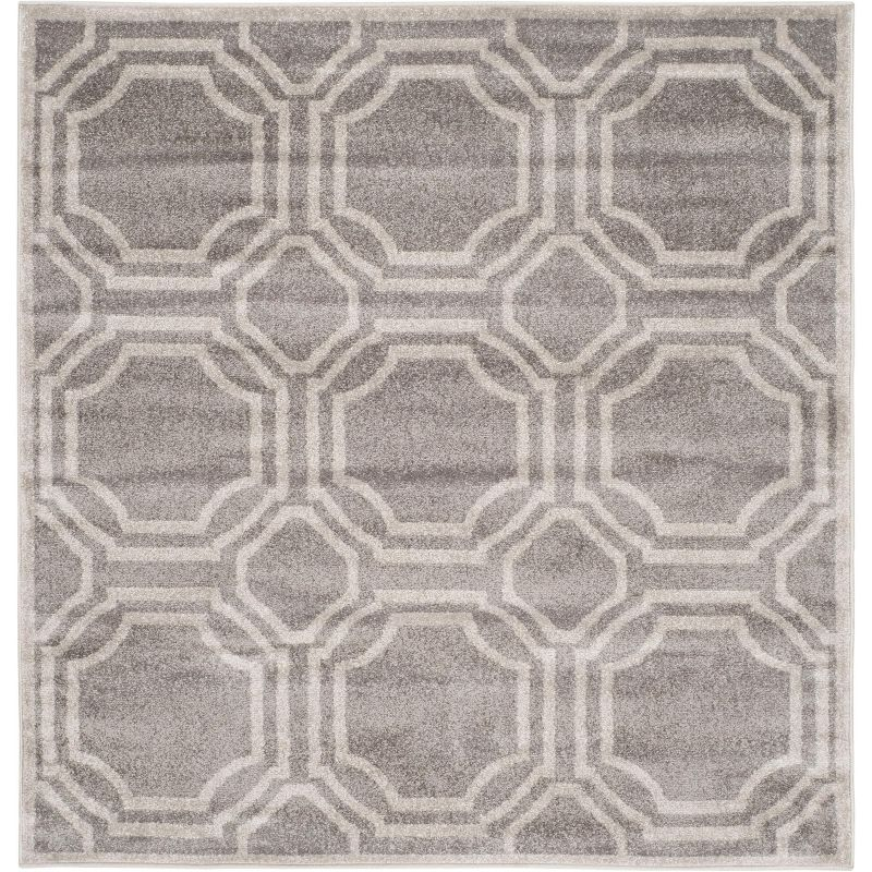 Amherst AMT411 Power Loomed Area Rug - Grey/Light Grey - 5'x5' - Safavieh.