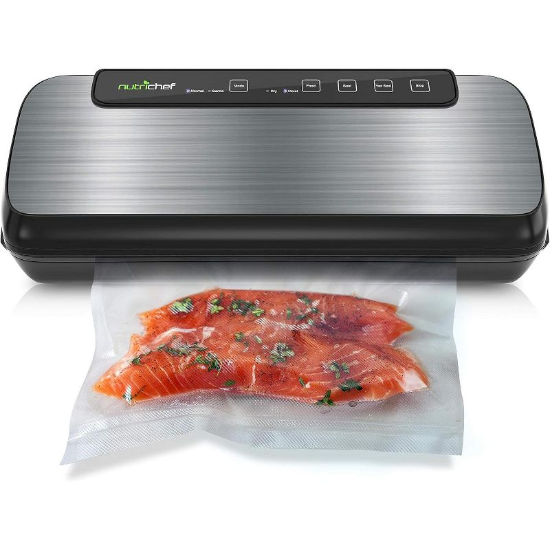 Automatic Vacuum Sealer for Food Storage with Stainless Steel Housing, Easy Operation, + Freshness Preservation