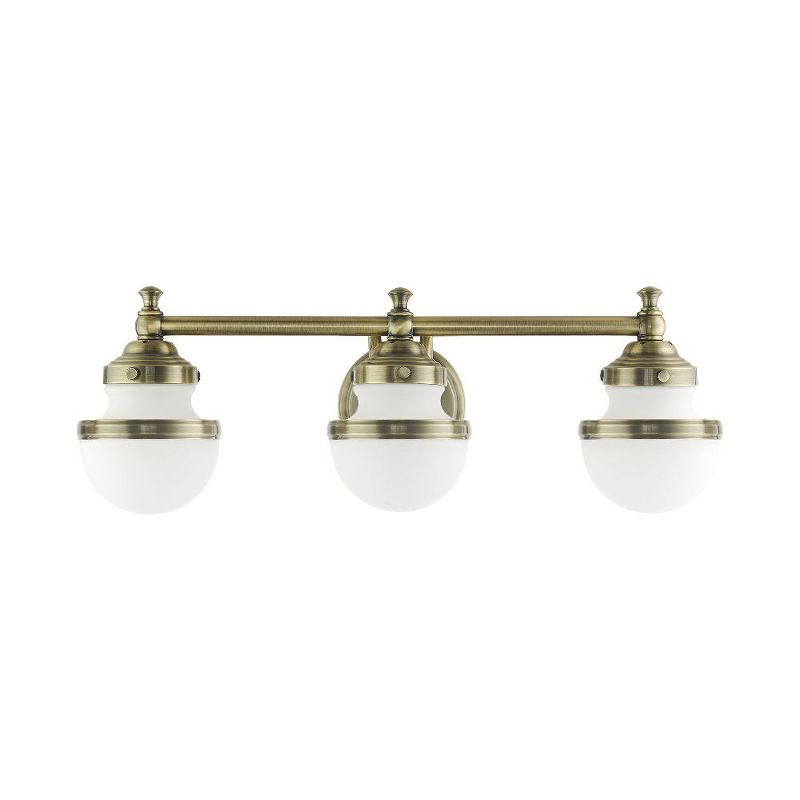 Livex Lighting Oldwick 3 - Light Vanity in  Antique Brass