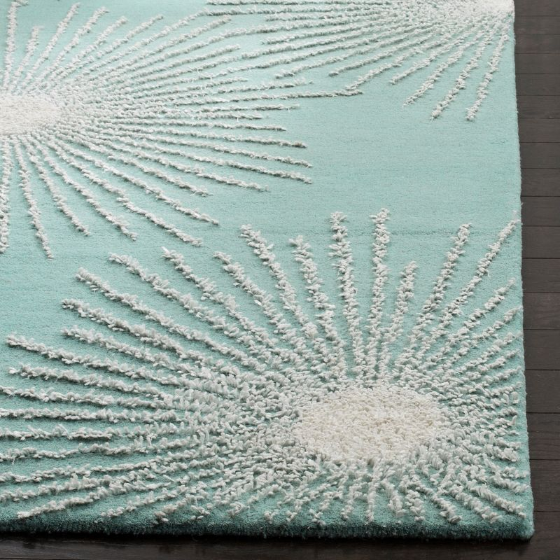 Soho SOH712 Hand Tufted Indoor Area Rug - Light Teal/Multi - 6'x9' - Safavieh.