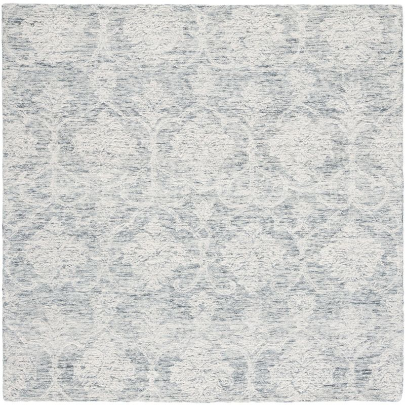 Metro MET996 Hand Tufted Indoor Area Rug - Dark Grey/Ivory - 6'x6' - Safavieh