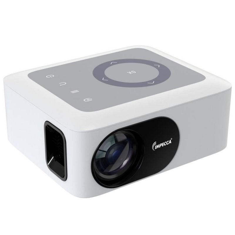 Impecca Portable Home Theater Projector, 80 ANSI Lumens, 720P, up to 120”