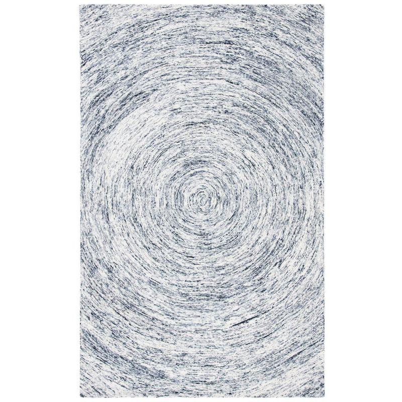 Ikat IKT633 Hand Tufted Area Rug - Silver/Grey - 6'x9' - Safavieh.