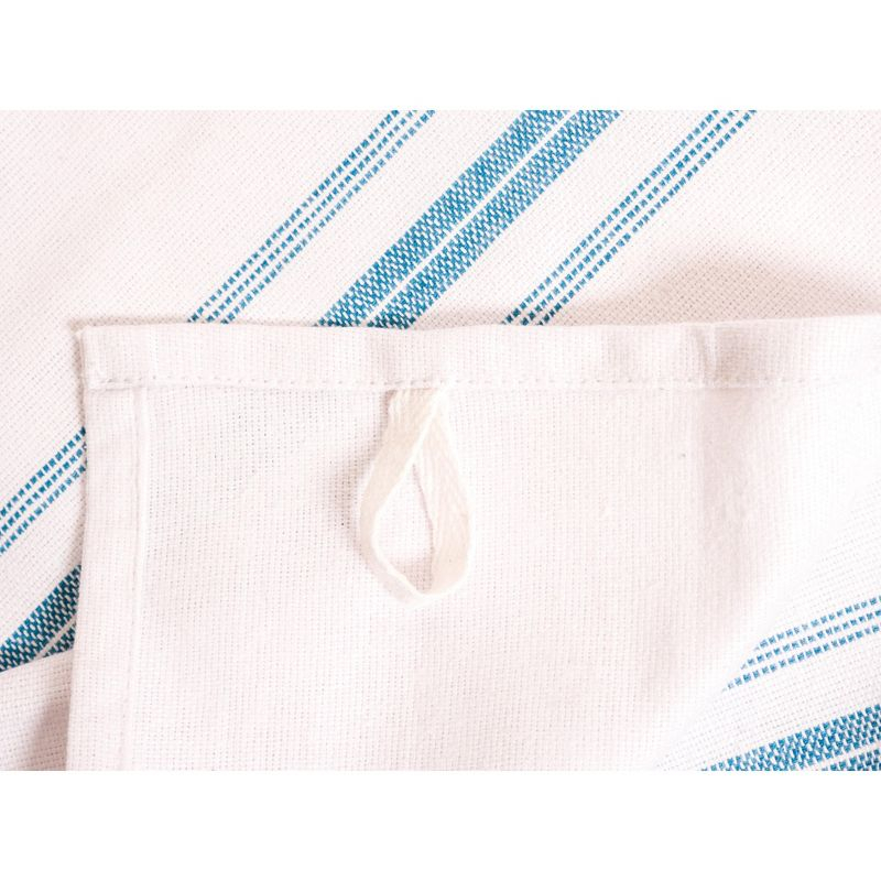 KAF Home Farmhouse Stripe Set Of 12 Kitchen Towels - 15" x 25", In Teal