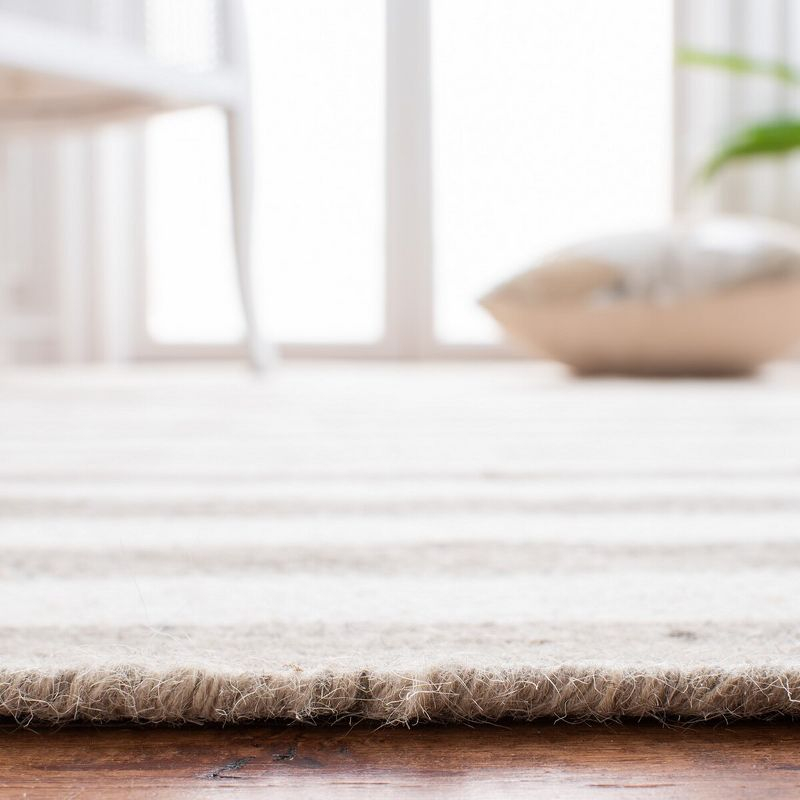 Dhurries DHU575 Hand Woven Flat Weave Runner Rug  Brown / Ivory 2'-6" X 10' - Safavieh.