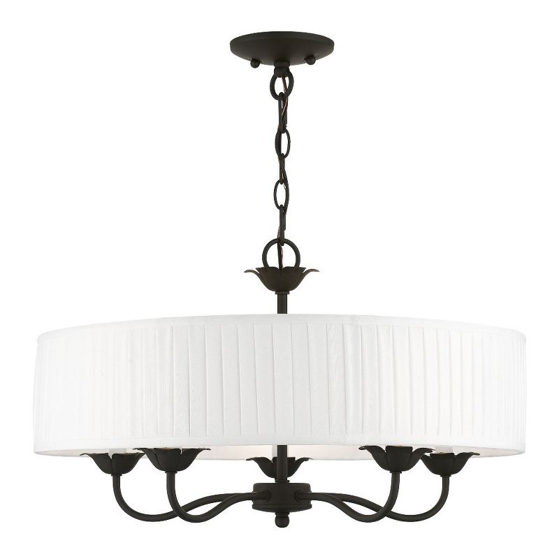 Livex Lighting Edinburgh 5 - Light Pendant in  Black