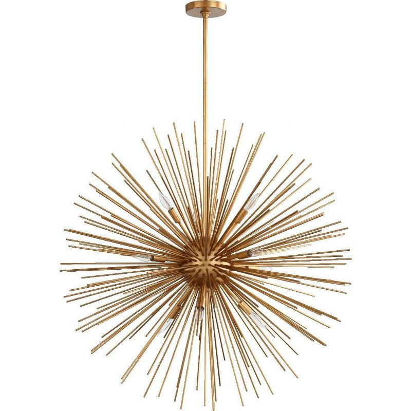 Quorum Lighting ELECTRA 10-Light Pendant, Gold Leaf, 35 Width, 35 Height