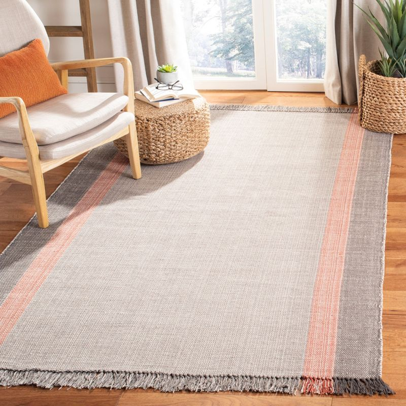 Montauk MTK301 Hand Woven Indoor Area Rug - Terracotta/Grey - 8'x10' - Safavieh