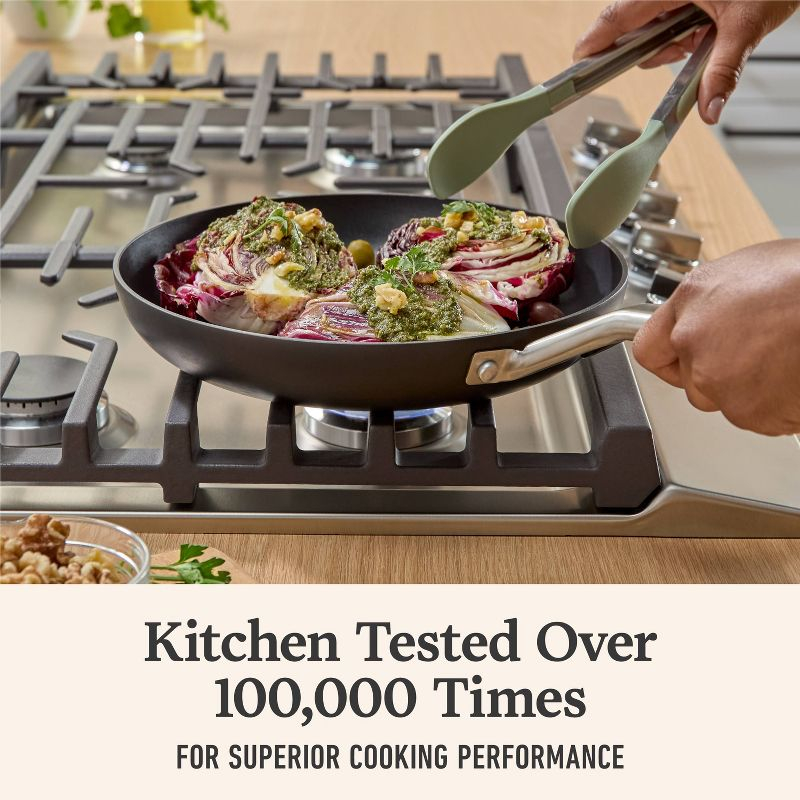 Calphalon 8pc Hard Anodized Aluminum Nonstick Cookware Set: Silicone Handles, Tempered Glass Lids, Dishwasher & Oven Safe