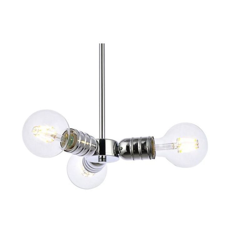Elegant Lighting Reyes 3 lights chrome pendant