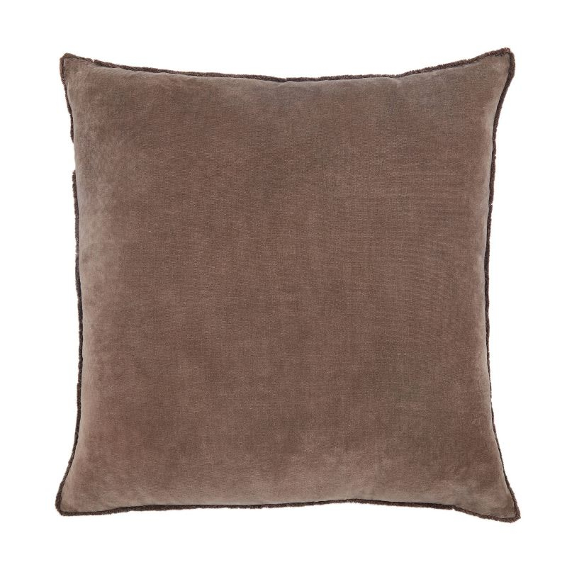 26"x26" Oversized Dapperly Square Throw Pillow Dark Taupe - Jaipur Living: Cotton Knit, Removable Cover, Indoor Use