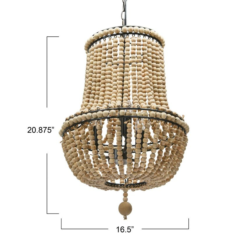 Storied Home Draped Wood Bead Chandelier
