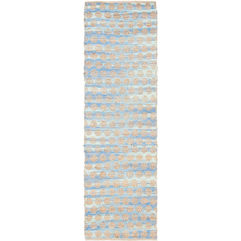 Cape Cod CAP820 Woven Indoor Runner Rug - Blue/Natural - 2'3"x8' - Safavieh