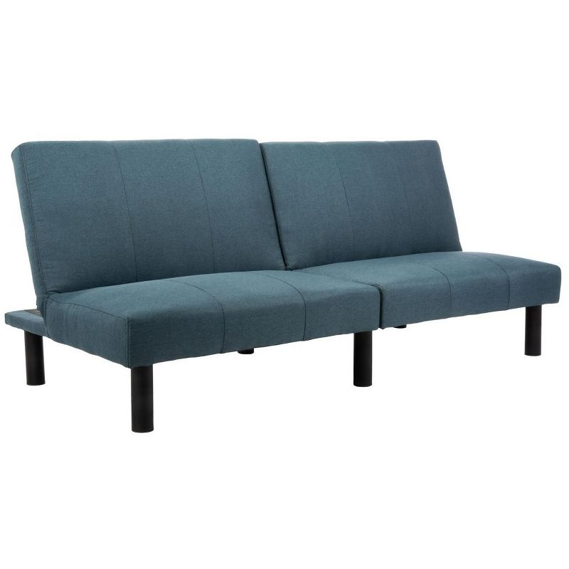Astoria Foldable Futon Bed - Navy/Black - Safavieh.