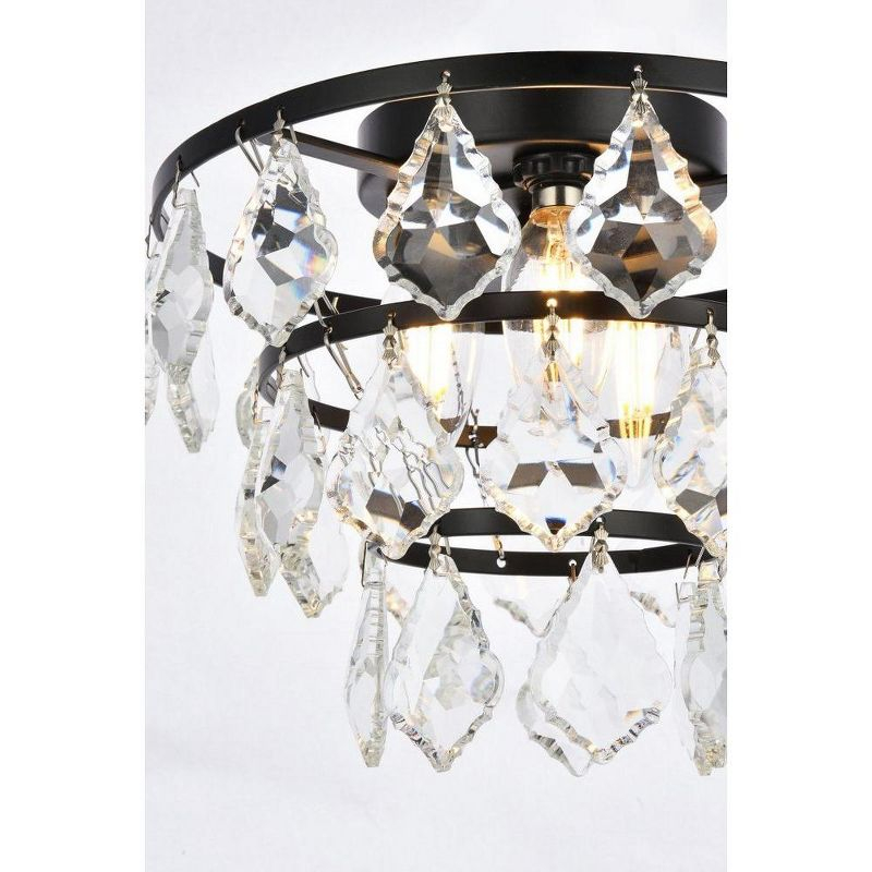 Elegant Lighting Ella 3 - Light Flush Mount in  Black