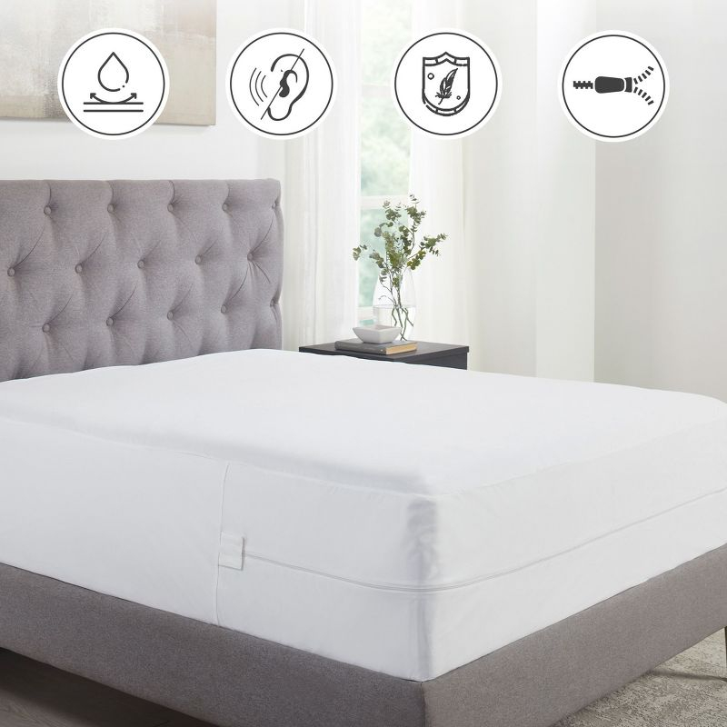 California Design Den Zippered Mattress Encasement Full - Waterproof Mattress Protector - Protects All Six-Sides - Full Size Mattress Cooling Cover
