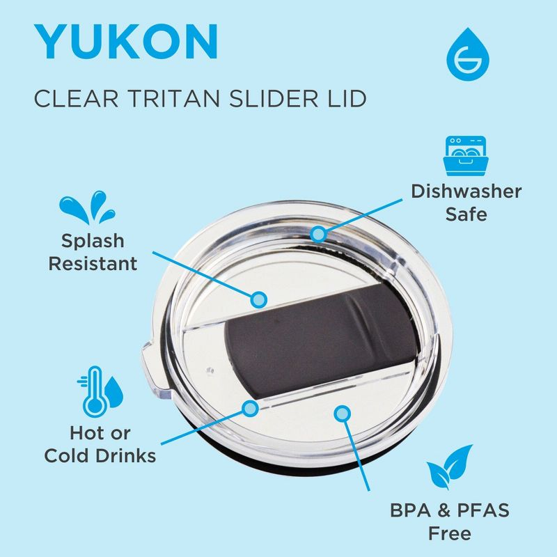 GROSCHE YUKON 20 OZ Insulated Travel Mug, Coffee Tumbler with Slider Lid, Graphite Black