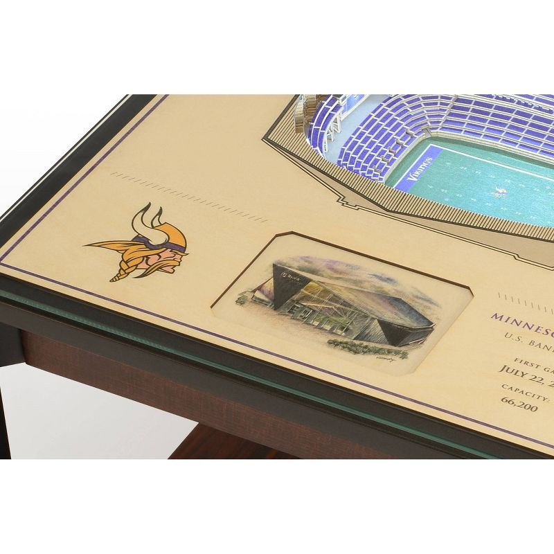 NFL Minnesota Vikings 25-Layer StadiumViews Lighted End Table