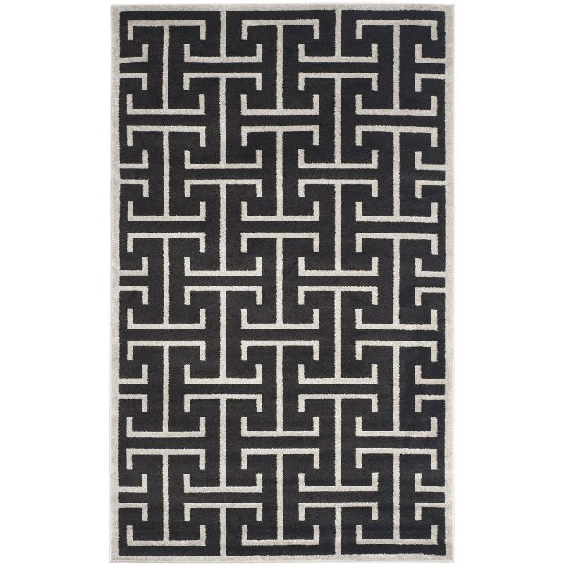 Amherst AMT404 Power Loomed Area Rug - Anthracite/Light Grey - 5'3"x8' - Safavieh.
