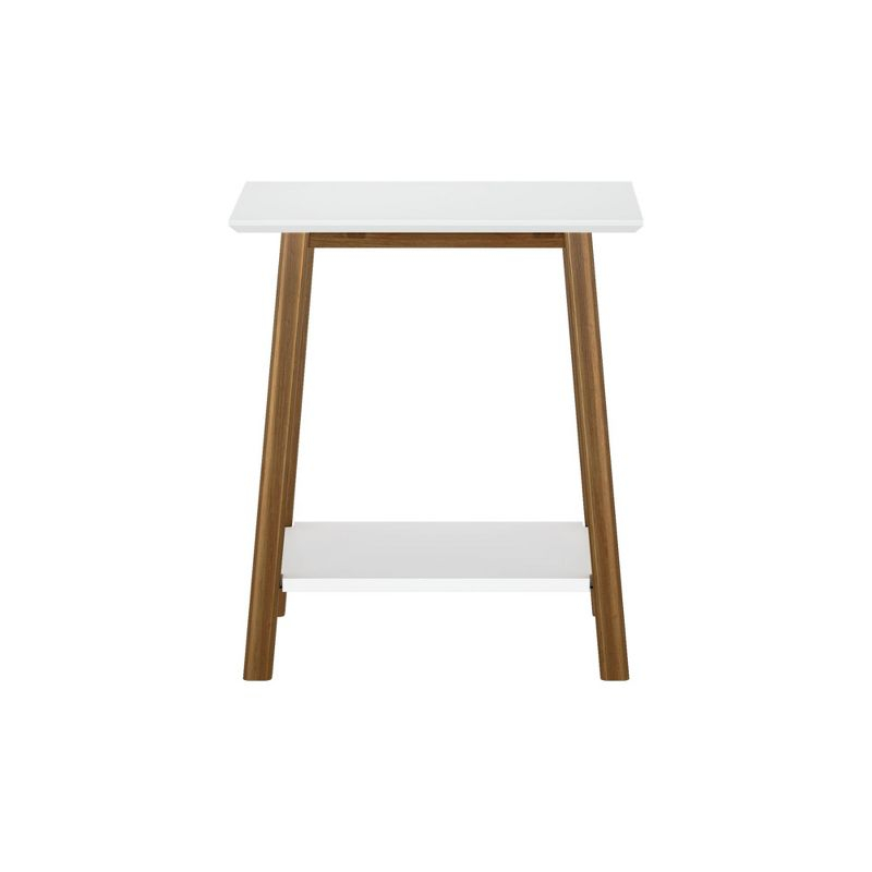 Plank+Beam Nightstand, Solid Wood Mid-Century Modern Bedside Table for Bedroom