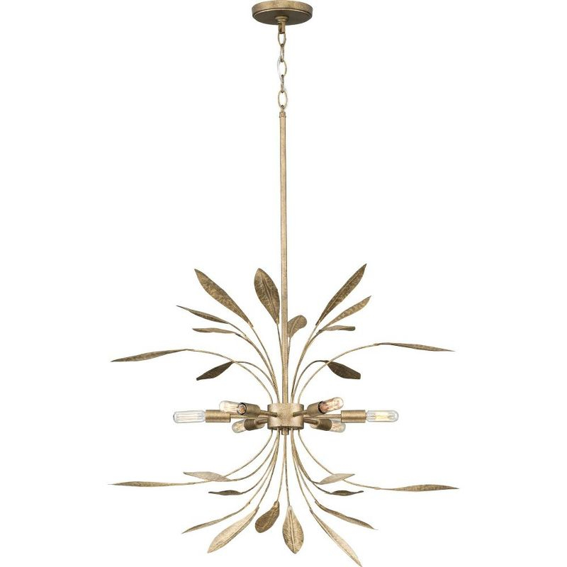 Progress Lighting Mariposa 6-Light Hanging Pendant, Antique Gold, Steel, Contemporary, No Shade