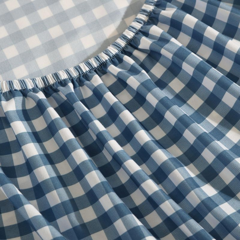 Eddie Bauer Preston Check Blue Twin Xl Sheet Set
