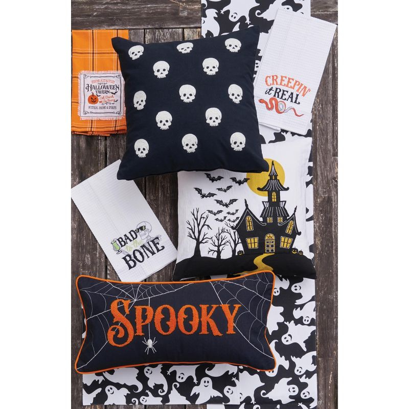 C&F Home 18" x 18" Halloween Tavern Pumpkin Jack-O-Lantern Accent Throw Pillow