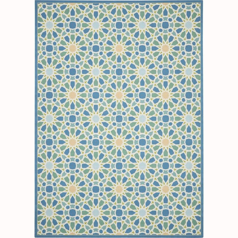 Waverly Sun & Shade "Starry Eyed" Porcelain Indoor/Outdoor Area Rug by Nourison SND29 7'9" x 10'10"