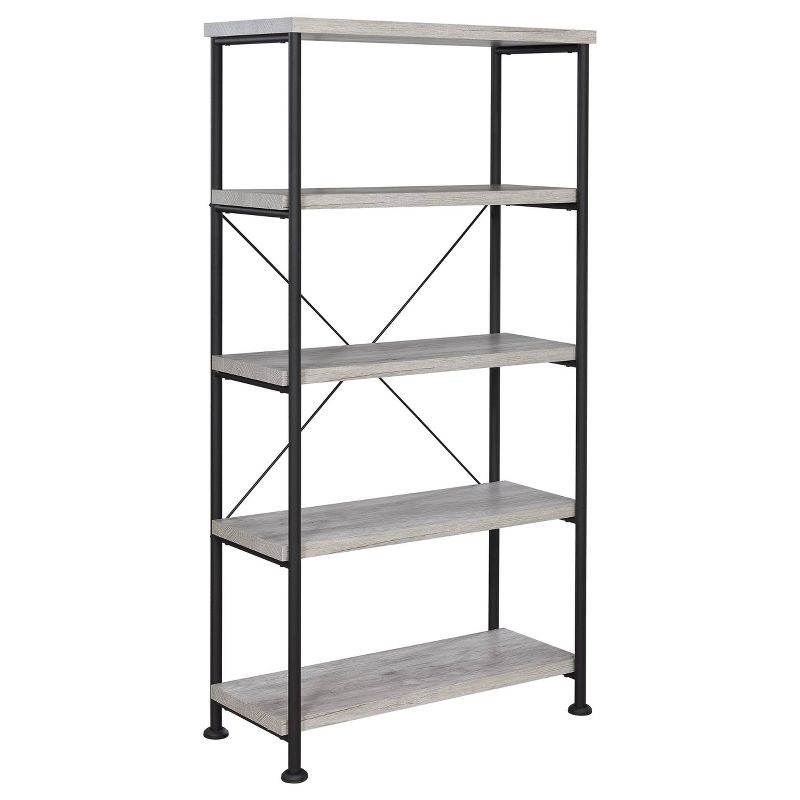 63" Analiese 4 Shelf Bookcase Gray Driftwood - Coaster